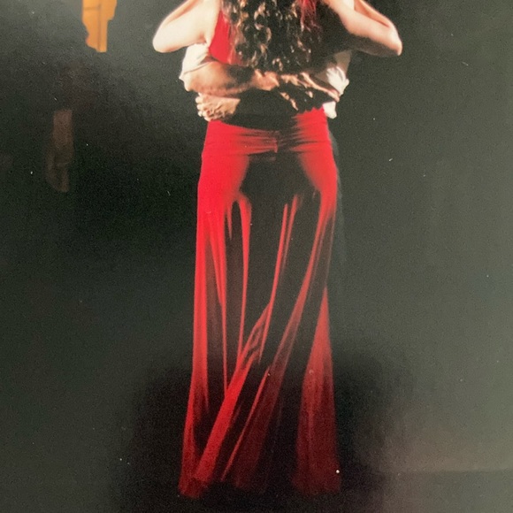 Red floor length evening gown. Great for weddings and galas. - Picture 8 of 11